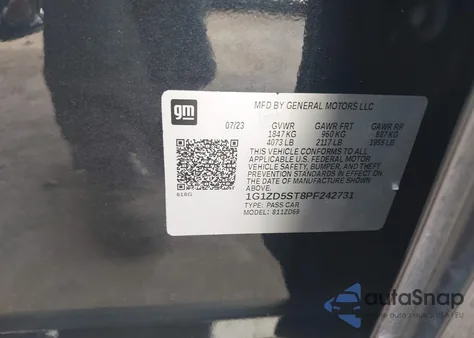 2023 Chevrolet Malibu Fwd 1Lt from USA, damaged, VIN 1G1ZD5ST8PF242731